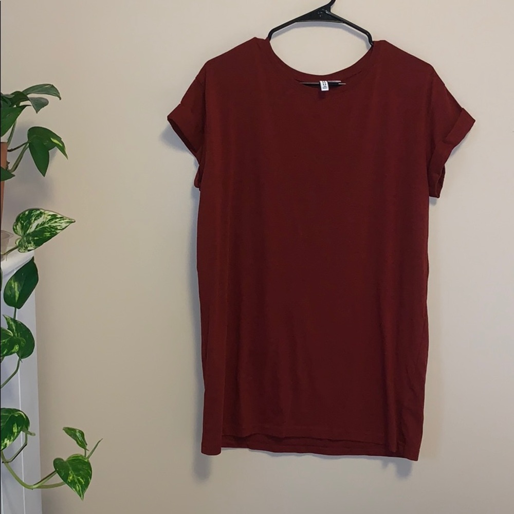 H&M burnt orange T-shirt dress